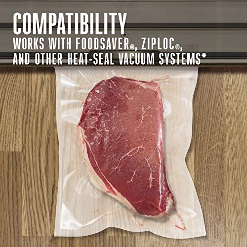 11" x 16" Gallon Vacuum Sealer Bags For Meal Prep & Sous Vide (100 Count, Clear / 11" x 16" (Gallon))