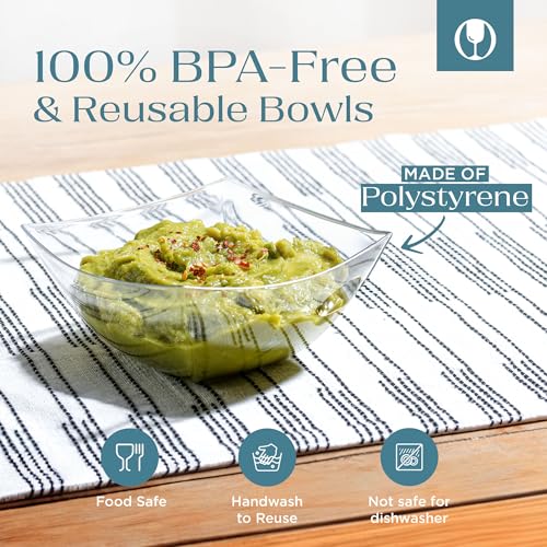 4 Pack Disposable Clear Plastic Party Bowls (8 OUNCE / Clear)