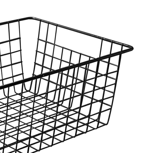 14" Upright Freezer Storage Baskets (Black / 14"-2Pack)