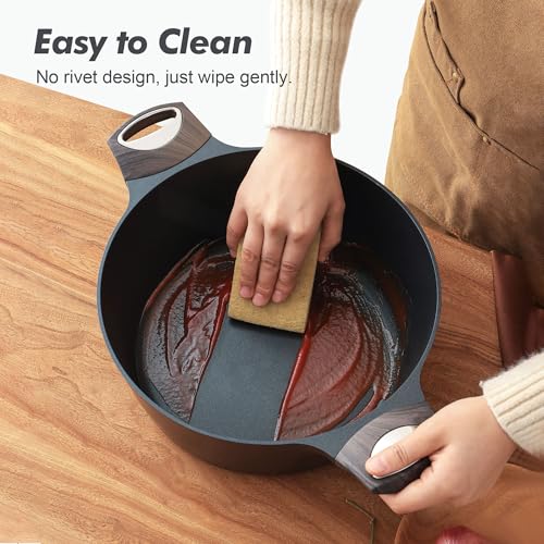 Nonstick Pot Stock Pot with Lid (11 Quarts / Classic Black)