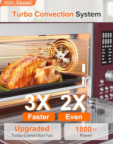 Bravo Pro Smart Air Fryer Toaster Oven Countertop Combo (Cinnamon)