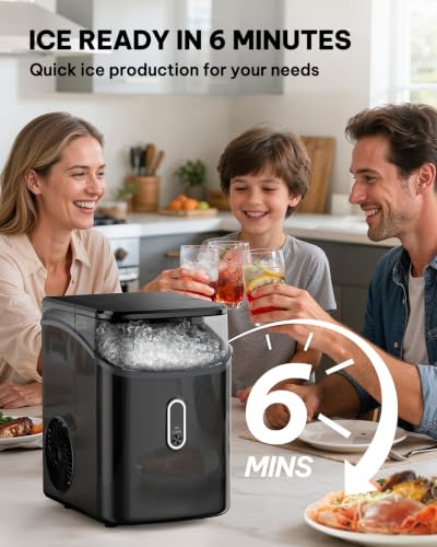 Nugget Ice Makers Countertop (Black / 33 lbs)