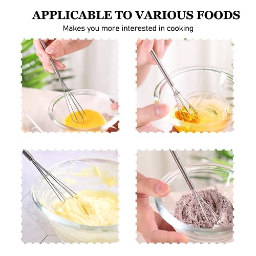 Mini Whisks Stainless Steel Whisk Set (Silver-Mini / 3 Piece)