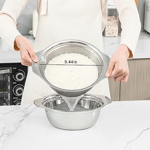 304 Stainless Steel Fine Mesh Colander Set (2 Count)