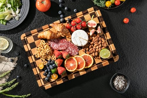 Cutting Boards for Kitchen (Checkered / 16.5"L x 11.6"W)