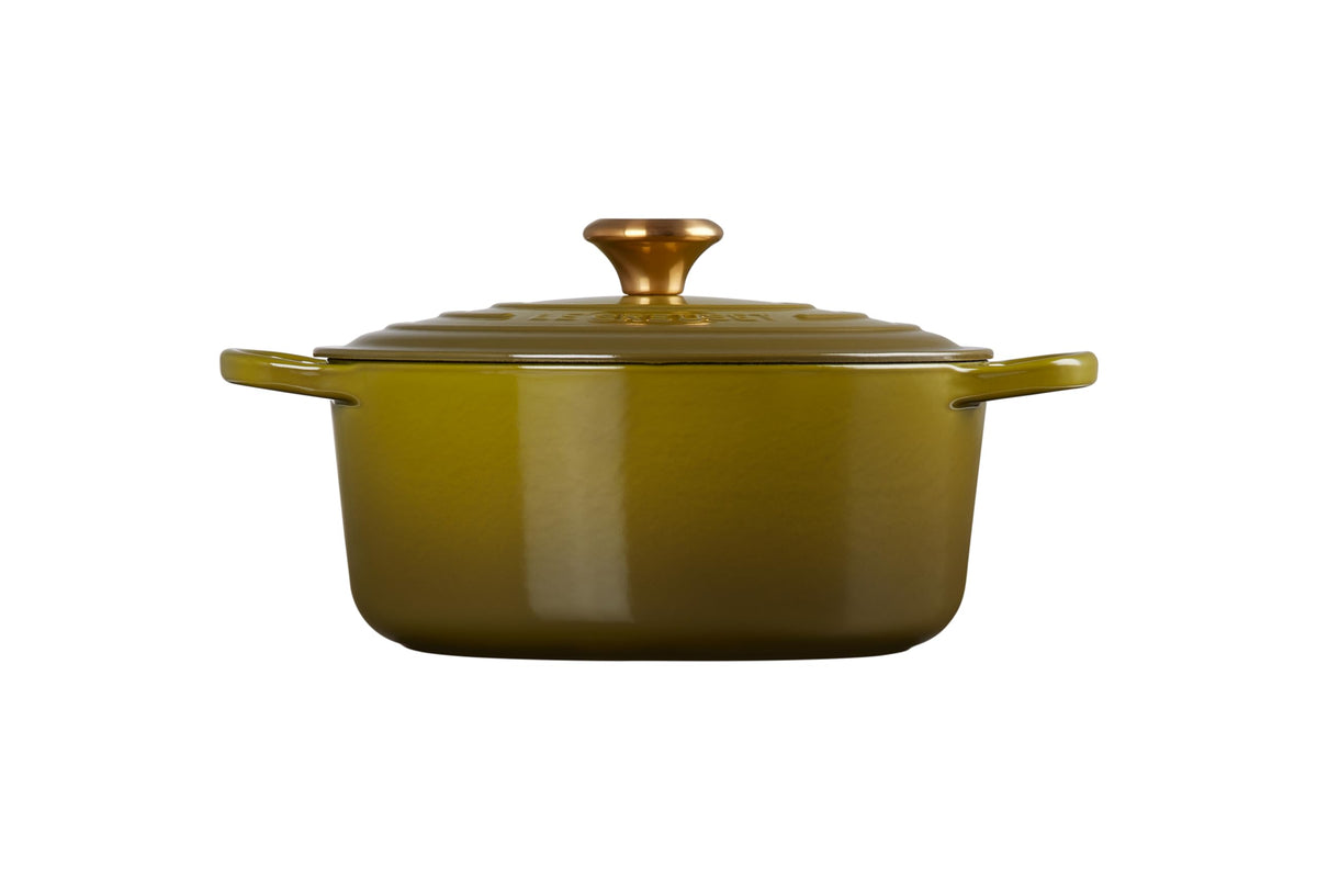 Enameled Cast Iron Round Dutch Oven (Olive / 5.5 Qt)