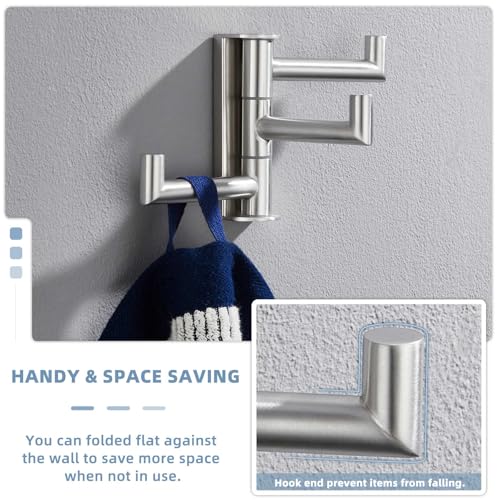 Swivel Towel Hook Brushed Nickel (1 Pack / Brushed Nickel)