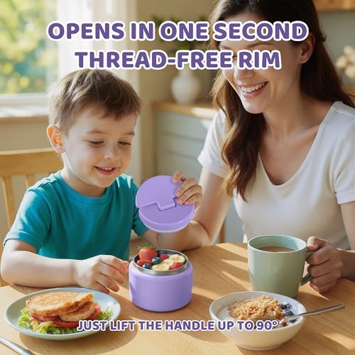 14.5oz Soup Thermo for Hot Food Kids Vacuum Insulated Food Jar Twist (Purple)