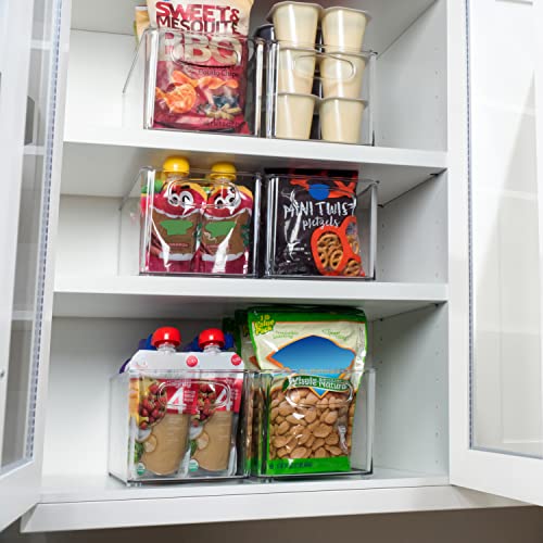 Clear Plastic Storage Bins (6 Count)
