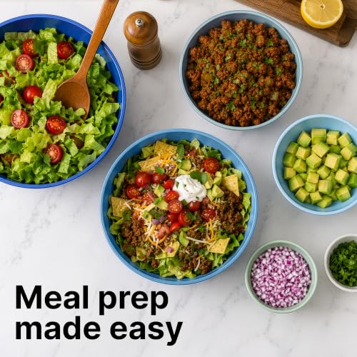 12 Piece Plastic Mixing Bowls with Lids Set (452.48 Count)