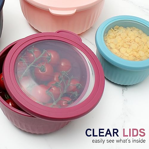 Prep Bowls with Lids (Navy / 8 Piece Set - Deep Bowls)
