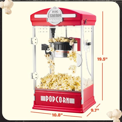 Popcorn Big Bambino 4oz Popcorn Machine (Red)