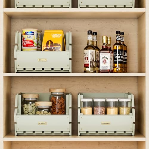 Wood Potato Onion Storage Bins (Pebble Gray)