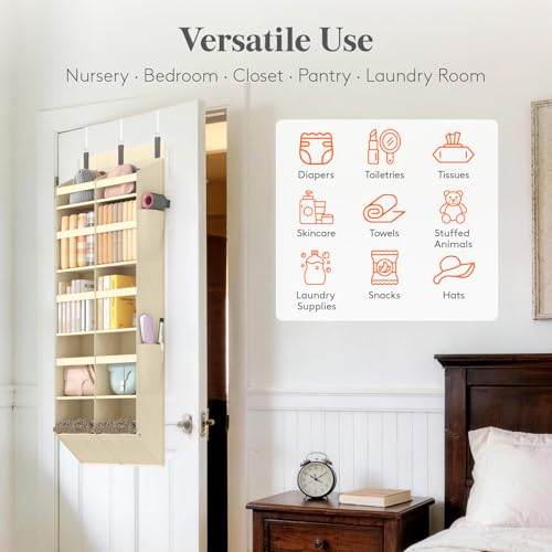 1 Pack Over the Door Organizer (Beige / 10 section)