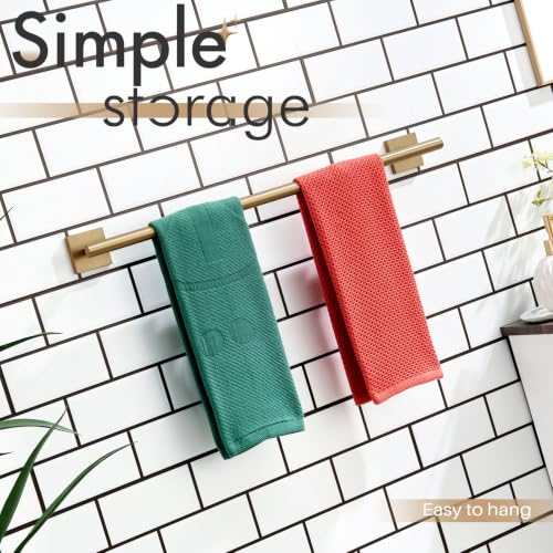 Bathroom Towel Bar Bath Towel Holders for Toilet Kitchen Cabinet Wall Mount 24 Inch Champagne Bronze Stainless Steel B4005CPG (Champagne Bronze / 24-Inch)