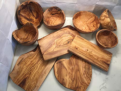 7" Artisan Olive Wood Serving Bowl (Medium 7 inch)