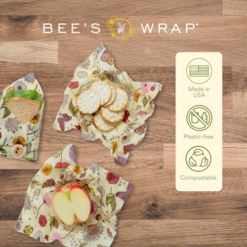 Beeswax Food Wraps (Meadow Magic / Small, Medium, Large)