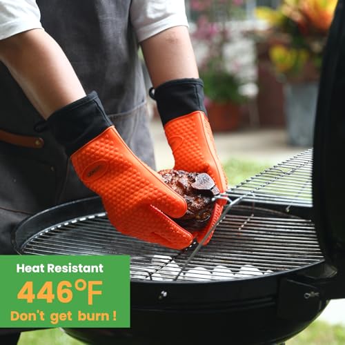 BBQ Gloves Heat Resistant Oven Mitts (2 Count)
