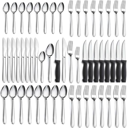 48 Piece Stainless Steel Silverware Set for 8 (48Pcs)