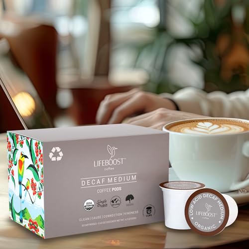 Organic Decaf Low Acid Coffee K Cups (10 Count (Pack of 1))
