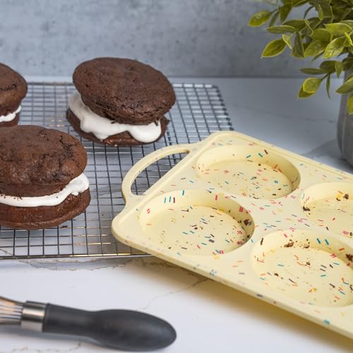 Jumbo Top Silicone Muffin Pans for Baking (Confetti / Top Jumbo (6 Cups))