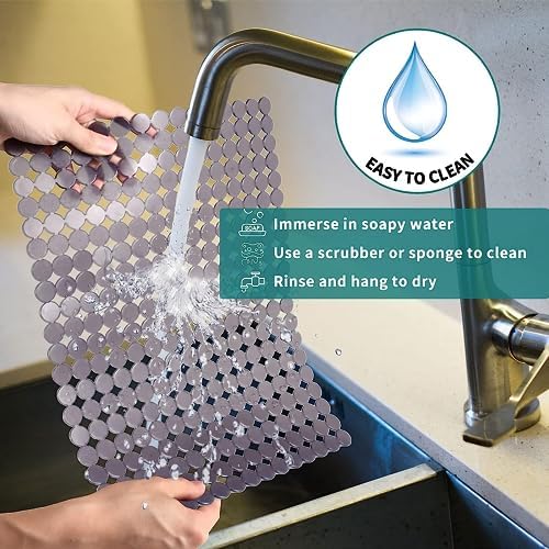 Sink Protectors Mat for Kitchen Sink (Black transparent)