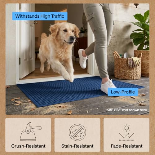 HydroABSORB Door Mat for Indoor Outdoor Use (Blue / 29" X 17")