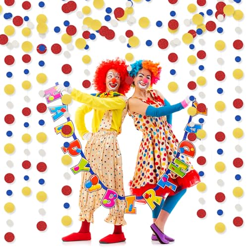 5 Pieces Dot Garland Banner Hanging (Red,blue,yellow)