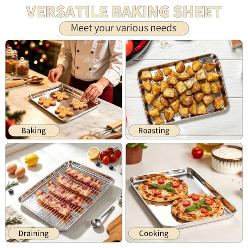 Stainless Steel Baking Sheet with Rack Set