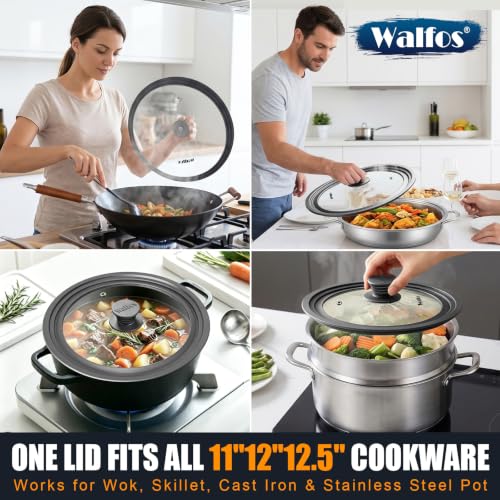 Universal Lid for Pots (11 + 12 + 12.5 inch / Gray)