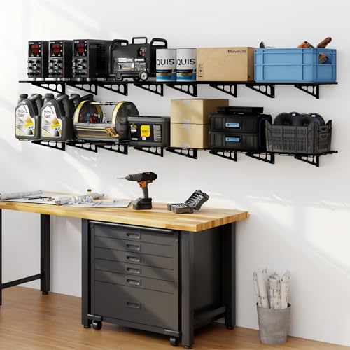 4 Pack 2x3ft Garage Shelving (Black / 4 pack-2x3 ft)