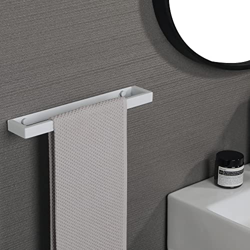 Hand Towel Holder Towel Bar for Bathroom Wall Mounted 12 Inch (White / 12-Inch)