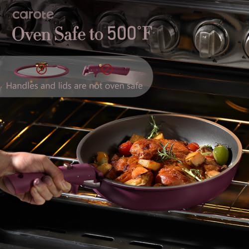 32pcs Pots and Pans Set Non Stick (Gold Ultra Violet / 32 Piece)