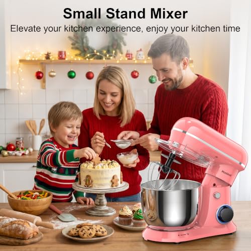 4QT Electric Stand Mixer (Peach Red)