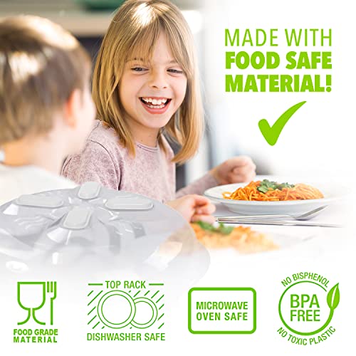 Magnetic Microwave Splatter Cover for Food (Ivory White)
