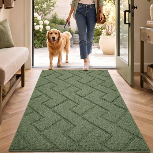 Indoor Door Mat (Green / 48" x 32" (Rectangular))
