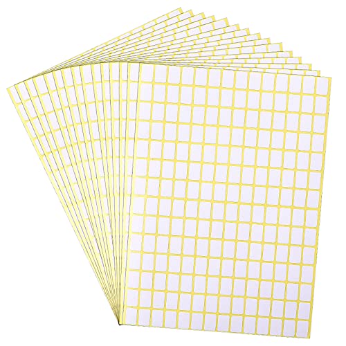 2940 Pcs Matte Small White Labels Stickers Blank Labels Removable Price Tags Labels Stickers for Jars Boxes File Folders Envelopes School Office Kitchen (15 Count)