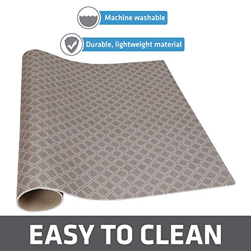 Jumbo XL Dish Drying Mat (Taupe Diamond Squares / 19" x 24")