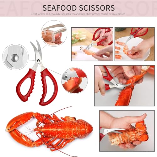 Crab Crackers and Tools Set with 2 Crab Leg Cracker (butter warmers)