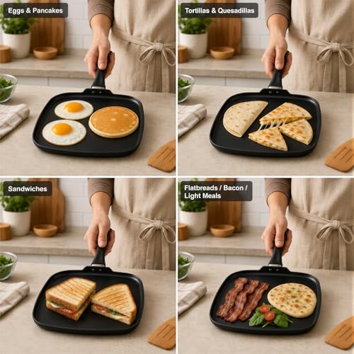 10 Inch Square Griddle Pan (Black / 10" Grill Square Pan)