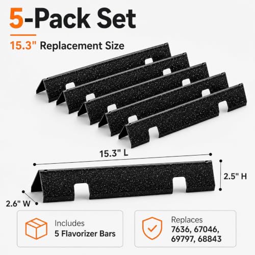 Flavorizer Bars for Weber Spirit 300 & GS4 II 300 Grill Parts (15.3"×2.6"×2.5" - 67046 Spirit 300)