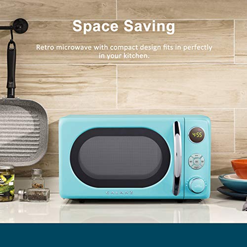 GLCMKA07BER 07 Retro Microwave Oven (Blue / .7 cu ft / Classic)
