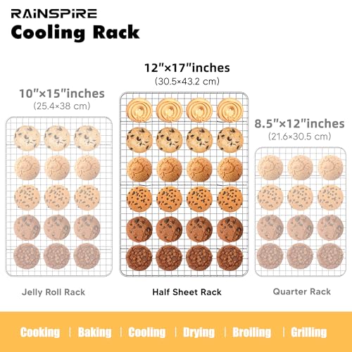 Cooling Racks for Cooking and Baking True 304 Stainless Steel 12"x17" 1Pcs (12"x17")