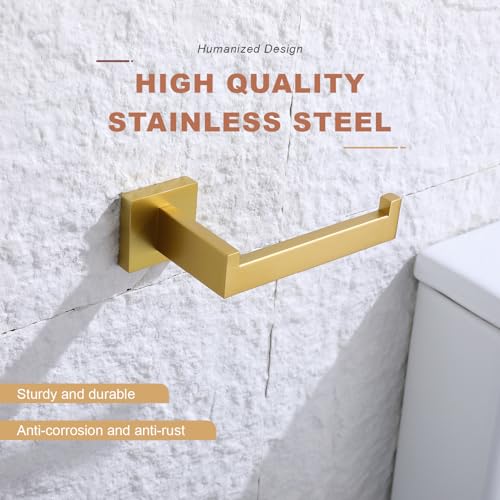 Toilet Paper Holder Brushed Gold