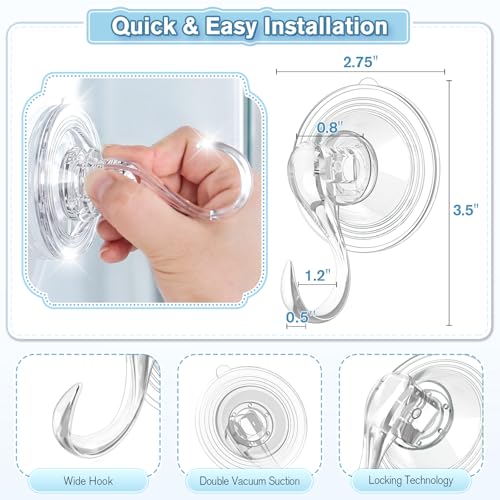 Suction Cup Hooks with Wipes