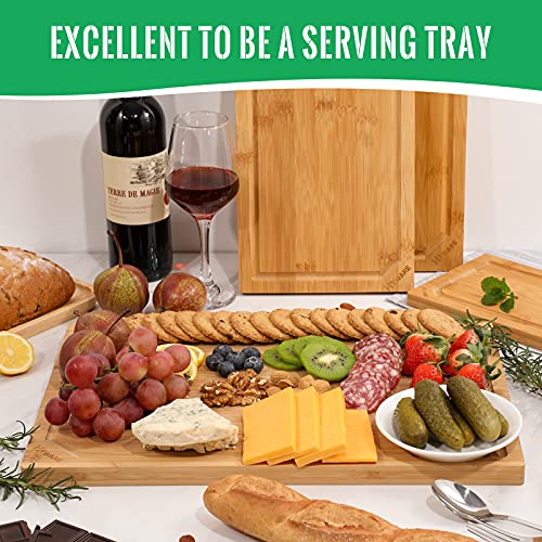 Bamboo Cutting Board for Kitchen (Natural / 15"L x 10"W)