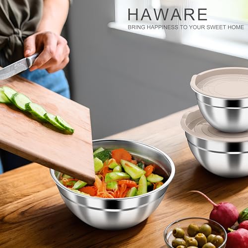 Mixing Bowls with Airtight Lids (Khaki / Airtight Lids)
