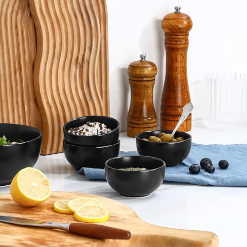 Ceramic Dipping Bowls 4 oz (Matte Black / 4 Oz)