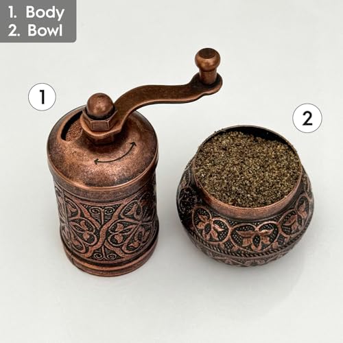 Handmade Decorative Black Pepper Grinder (Copper)