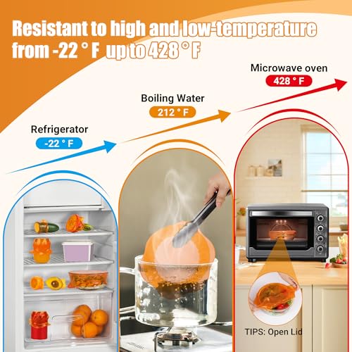 Silicone Stretch Lids for Food Storage in Fridge (6 Pcs Orange)